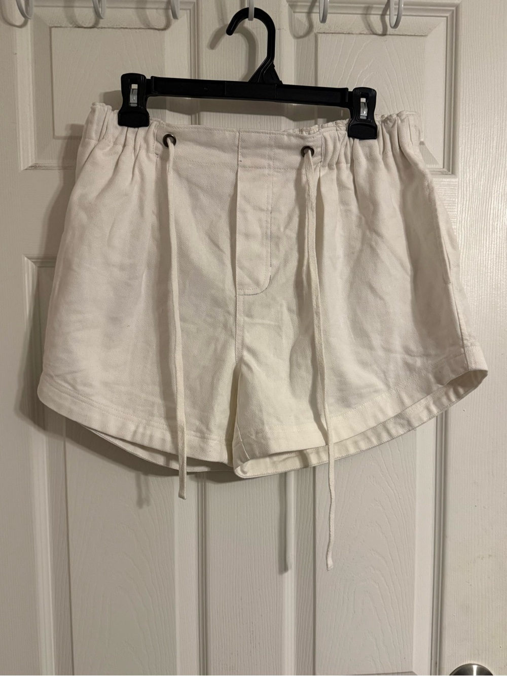 Free People NWT Cream Elastic Drawstring Athletic Shorts